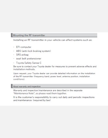 toyota porte 2017-2018 owners manual in english